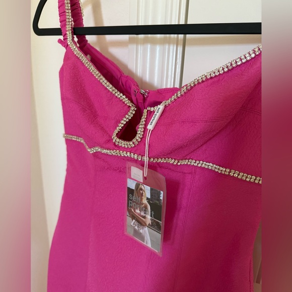 NWT Self Portrait Pink Off-Shoulder Dress - Picture 6 of 6